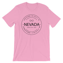 Nevada - Short-Sleeve Unisex T-Shirt - Latitude & Longitude
