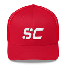 South Carolina - Mesh Back Trucker Cap - White Embroidery - SC - Many Hat Color Options Available