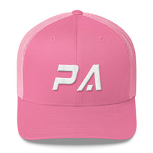 Pennsylvania - Mesh Back Trucker Cap - White Embroidery - PA - Many Hat Color Options Available