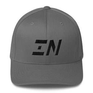 Indiana - Structured Twill Cap - Black Embroidery - IN - Many Hat Color Options Available