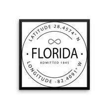 Florida - Framed Print - Latitude & Longitude