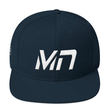 Minnesota - Flat Brim Hat - White Embroidery - MN - Many Hat Color Options Available