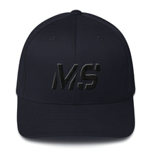 Mississippi - Structured Twill Cap - Black Embroidery - MS - Many Hat Color Options Available