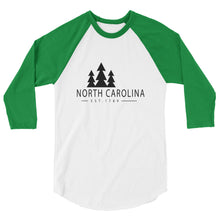 North Carolina - 3/4 Sleeve Raglan Shirt - Established