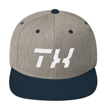 Texas - Flat Brim Hat - White Embroidery - TX - Many Hat Color Options Available