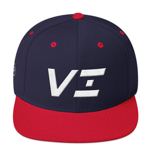 Virgin Islands - Flat Brim Hat - White Embroidery - VI - Many Hat Color Options Available