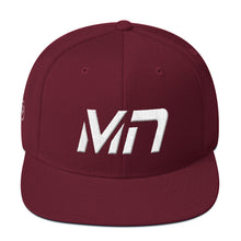 Minnesota - Flat Brim Hat - White Embroidery - MN - Many Hat Color Options Available