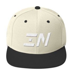 Indiana - Flat Brim Hat - White Embroidery - ID - Many Hat Color Options Available