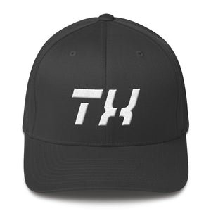 Texas - Structured Twill Cap - White Embroidery - TX - Many Hat Color Options Available