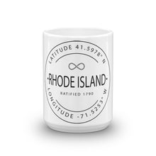 Rhode Island - Mug - Latitude & Longitude