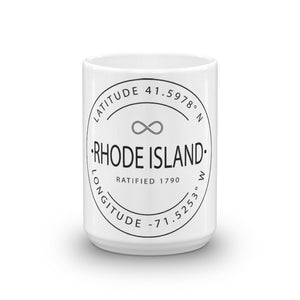Rhode Island - Mug - Latitude & Longitude