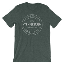 Tennessee - Short-Sleeve Unisex T-Shirt - Latitude & Longitude