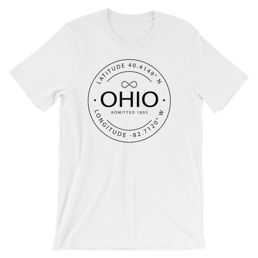Ohio - Short-Sleeve Unisex T-Shirt - Latitude & Longitude