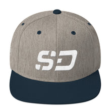 South Dakota - Flat Brim Hat - White Embroidery - SD - Many Hat Color Options Available