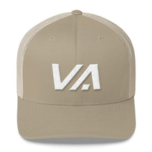 Virginia - Mesh Back Trucker Cap - White Embroidery - VA - Many Hat Color Options Available