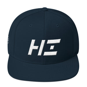 Hawaii - Flat Brim Hat - White Embroidery - HI - Many Hat Color Options Available