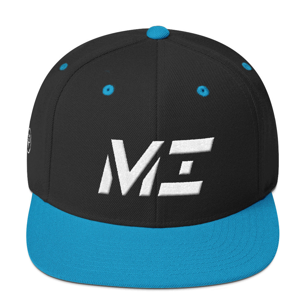 Michigan - Flat Brim Hat - White Embroidery - MI - Many Hat Color Options Available