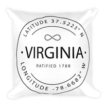 Virginia - Throw Pillow - Latitude & Longitude