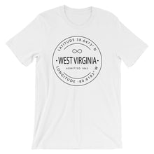West Virginia - Short-Sleeve Unisex T-Shirt - Latitude & Longitude