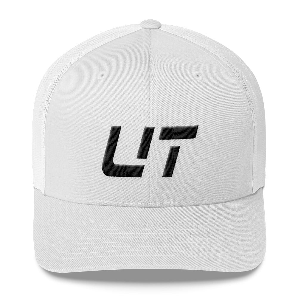 Utah - Mesh Back Trucker Cap - Black Embroidery - UT - Many Hat Color Options Available