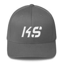Kansas - Structured Twill Cap - White Embroidery - KS - Many Hat Color Options Available