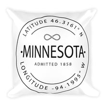 Minnesota - Throw Pillow - Latitude & Longitude