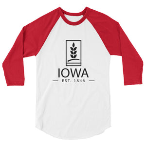 Iowa - 3/4 Sleeve Raglan Shirt - Established