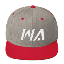 Washington - Flat Brim Hat - White Embroidery - WA - Many Hat Color Options Available