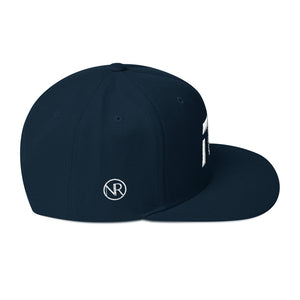North Carolina - Flat Brim Hat - White Embroidery - NC - Many Hat Color Options Available