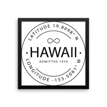 Hawaii - Framed Print - Latitude & Longitude