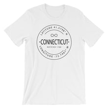 Connecticut - Short-Sleeve Unisex T-Shirt - Latitude & Longitude
