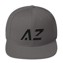 Arizona - Flat Brim Hat - Black Embroidery - AZ - Many Hat Color Options Available