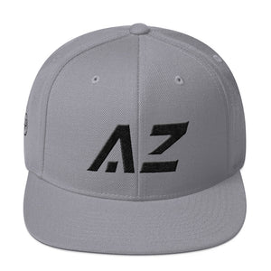 Arizona - Flat Brim Hat - Black Embroidery - AZ - Many Hat Color Options Available