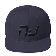 New Jersey - Flat Brim Hat - Black Embroidery - NJ - Many Hat Color Options Available