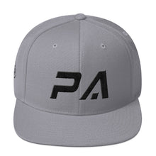 Pennsylvania - Flat Brim Hat - Black Embroidery - PA - Many Hat Color Options Available