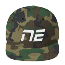 Nebraska - Flat Brim Hat - White Embroidery - NE - Many Hat Color Options Available