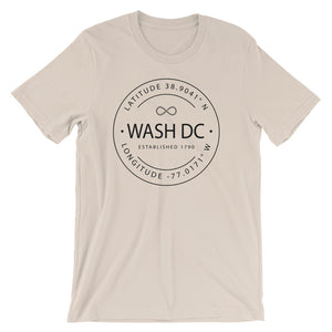 Washington DC - Short-Sleeve Unisex T-Shirt - Latitude & Longitude