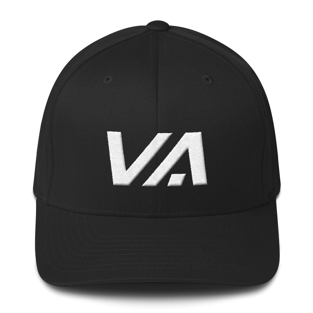 Virginia - Structured Twill Cap - White Embroidery - VA - Many Hat Color Options Available