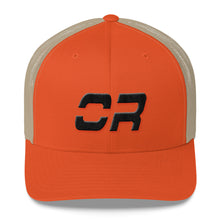 Oregon - Mesh Back Trucker Cap - Black Embroidery - OR - Many Hat Color Options Available