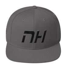 New Hampshire - Flat Brim Hat - Black Embroidery - NH - Many Hat Color Options Available
