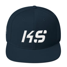 Kansas - Flat Brim Hat - White Embroidery - KS - Many Hat Color Options Available