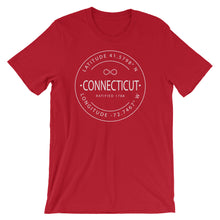Connecticut - Short-Sleeve Unisex T-Shirt - Latitude & Longitude