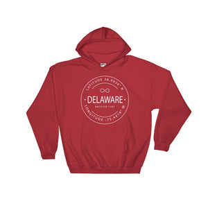 Delaware - Hooded Sweatshirt - Latitude & Longitude