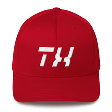 Texas - Structured Twill Cap - White Embroidery - TX - Many Hat Color Options Available