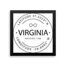 Virginia - Framed Print - Latitude & Longitude