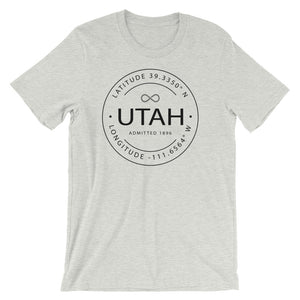 Utah - Short-Sleeve Unisex T-Shirt - Latitude & Longitude