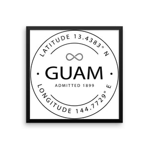 Guam - Framed Print - Latitude & Longitude