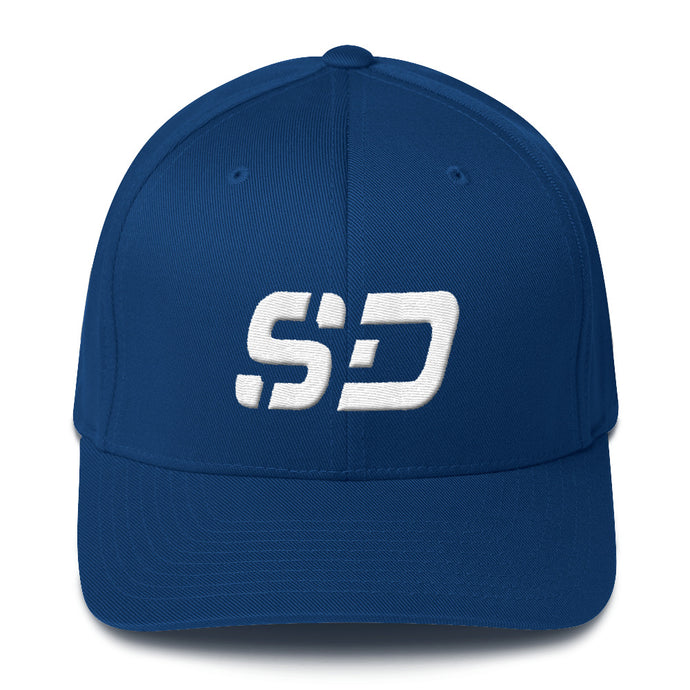 South Dakota - Structured Twill Cap - White Embroidery - SD - Many Hat Color Options Available