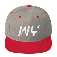 Wyoming - Flat Brim Hat - White Embroidery - WY - Many Hat Color Options Available