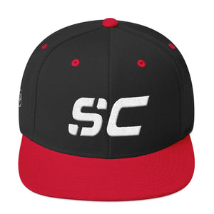 South Carolina - Flat Brim Hat - White Embroidery - SC - Many Hat Color Options Available
